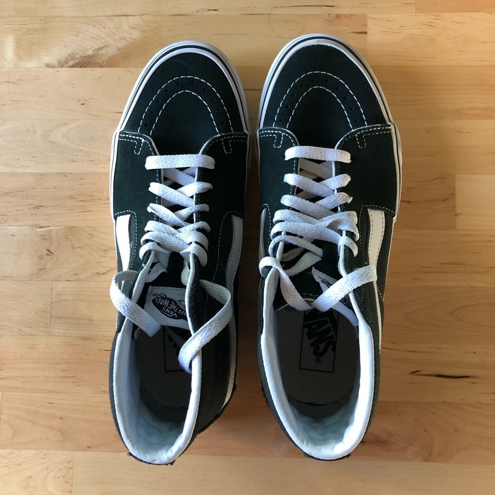 Scarab Green Sk8-Hi Vans